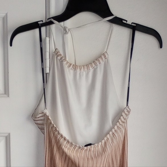 Forever 21 Abstract Print Maxi Dress In Ivory/Tan Size M - Picture 4 of 7